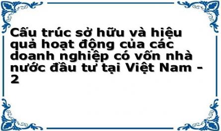 Cấu trúc sở hữu và hiệu quả hoạt động của các doanh nghiệp có vốn nhà nước đầu tư tại Việt Nam - 2