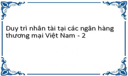Duy trì nhân tài tại các ngân hàng thương mại Việt Nam - 2