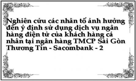 Nghiên cứu các nhân tố ảnh hưởng đến ý định sử dụng dịch vụ ngân hàng điện tử của khách hàng cá nhân tại ngân hàng TMCP Sài Gòn Thương Tín - Sacombank - 2