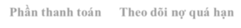 sau Tên khách hàng Phát sinh nợ Phần thanh toán Theo dõi nợ quá hạn Ngày chứn g 2