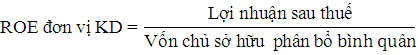 Trong đó Vốn chủ sở hữu phân bổ Đơn vị KD là vốn chủ sở hữu phân 2