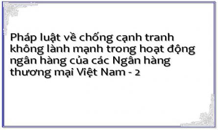 Pháp luật về chống cạnh tranh không lành mạnh trong hoạt động ngân hàng của các Ngân hàng thương mại Việt Nam - 2