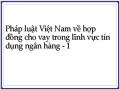 Pháp luật Việt Nam về hợp đồng cho vay trong lĩnh vực tín dụng ngân hàng