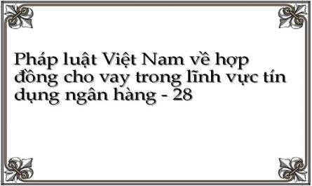Pháp luật Việt Nam về hợp đồng cho vay trong lĩnh vực tín dụng ngân hàng - 28