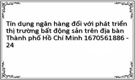 Tín dụng ngân hàng đối với phát triển thị trường bất động sản trên địa bàn Thành phố Hồ Chí Minh 1670561886 - 24