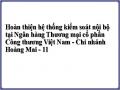Hoàn thiện hệ thống kiểm soát nội bộ tại Ngân hàng Thương mại cổ phần Công thương Việt Nam - Chi nhánh Hoàng Mai - 11