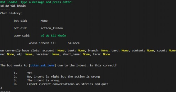 Hình 44 Học tương tác với bot 3 5 Thực nghiệm Tiến hành thử nghiệm chat với 1