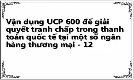 Vận dụng UCP 600 để giải quyết tranh chấp trong thanh toán quốc tế tại một số ngân hàng thương mại - 12