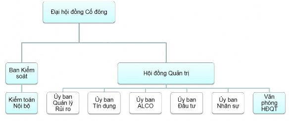 Hình 2 1 Sơ đồ bộ máy điều hành quản lý tại Ngân hàng Tiên Phong Đại 1