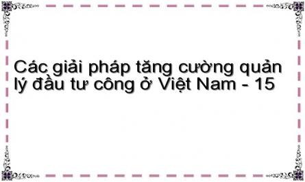 Các giải pháp tăng cường quản lý đầu tư công ở Việt Nam - 15