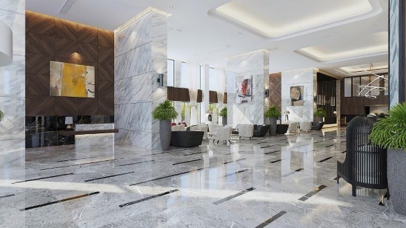 Hình minh họa sảnh căn hộ khách sạn Thị trường mục tiêu Qua phân khúc sản 5