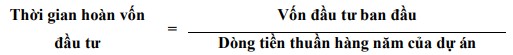 Trường hợp 2 Nếu dự án tạo ra chuỗi dòng tiền thuần không ổn định ở 1