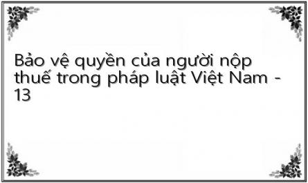 Căn Cứ Để Nâng Cao Hiệu Quả Bảo Vệ Quyền Của Người Nộp Thuế Trong Pháp Luật Việt Nam