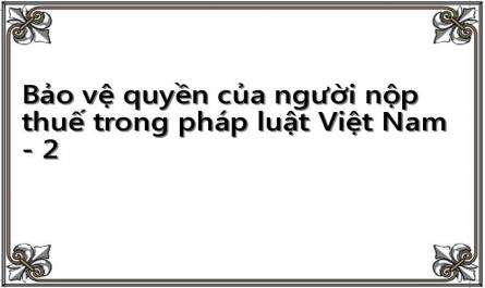 Bảo vệ quyền của người nộp thuế trong pháp luật Việt Nam - 2