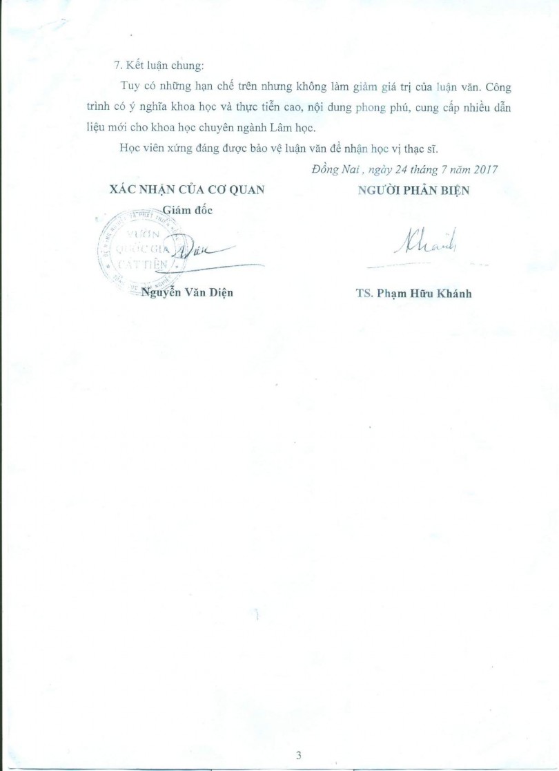 Đánh giá một số giá trị gia tăng góp phần tăng cường nguồn lực cho việc bảo vệ và phát triển Vườn quốc gia Cát tiên 16 1