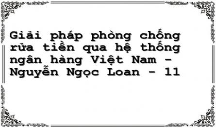 Giải pháp phòng chống rửa tiền qua hệ thống ngân hàng Việt Nam - Nguyễn Ngọc Loan - 11
