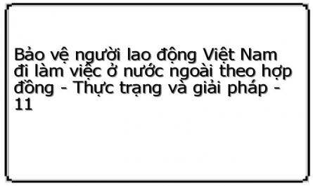 Nội Dung Bảo Vệ Người Lao Động Việt Nam Sau Khi Làm Việc Ở Nước Ngoài