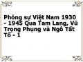 Phóng sự Việt Nam 1930 - 1945 Qua Tam Lang, Vũ Trọng Phụng và Ngô Tất Tố