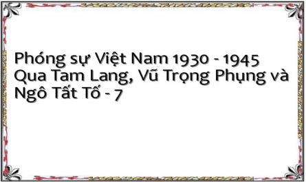 Phóng sự Việt Nam 1930 - 1945 Qua Tam Lang, Vũ Trọng Phụng và Ngô Tất Tố - 7