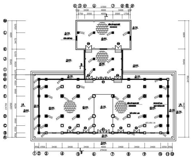 Bản vẽ số 1 Bản vẽ mặt bằng kiến trúc đình Xuân Dục Nguồn Công ty cổ 23