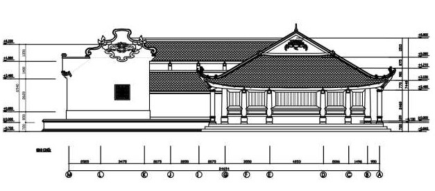 Bản vẽ số 3 Mặt đứng trục M A đình Xuân Dục Nguồn Công ty cổ phần 25