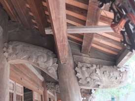 Bản ảnh số 105 Trang trí kẻ phía trước gian giữa đình Thanh Am Đề tài lá 4