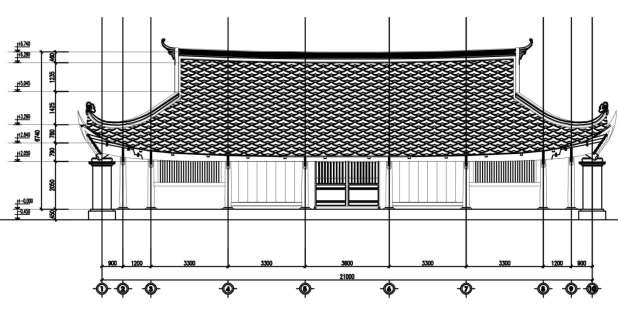 Bản vẽ số 9 Mặt đứng trục 1 đình Công Đình Nguồn Công ty cổ phần xây 4