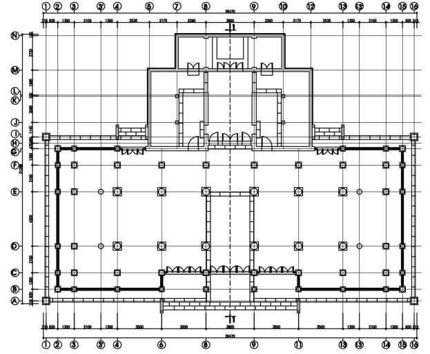 Bản vẽ số 11 Bản vẽ mặt bằng kiến trúc đình Tình Quang Nguồn Công ty cổ 6