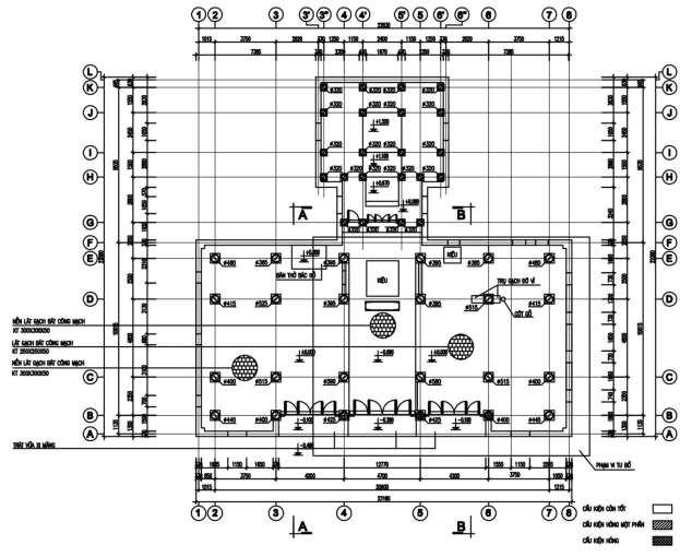 Bản vẽ số 14 Bản vẽ mặt bằng kiến trúc đình Trân Tảo Nguồn Công ty cổ 9