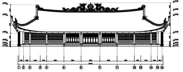 Bản vẽ số 20 Mặt đứng trục 1 16 đình Thanh Am Nguồn Công ty cổ phần xây 2