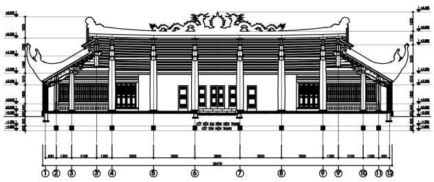 Bản vẽ số 22 Mặt cắt 1 1 đình Thanh Am Nguồn Công ty cổ phần xây dựng và 4