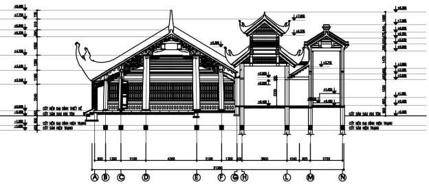 Bản vẽ số 23 Mặt cắt 2 2 đình Thanh Am Nguồn Công ty cổ phần xây dựng và 5