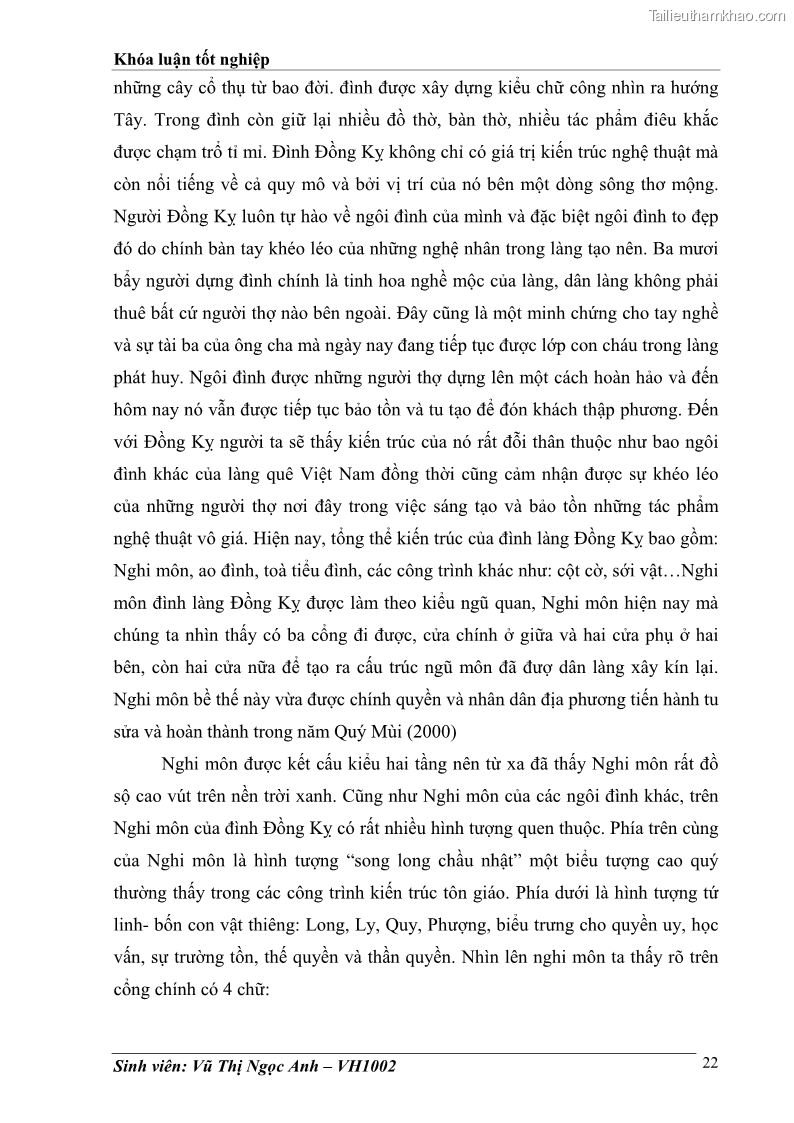 Khóa luận tốt nghiệp Văn hóa du lịch Bước đầu tìm hiểu về làng gỗ Đồng Kỵ trong phát triển du lịch ở Đồng Bằng Bắc Bộ - 4 Trang 25