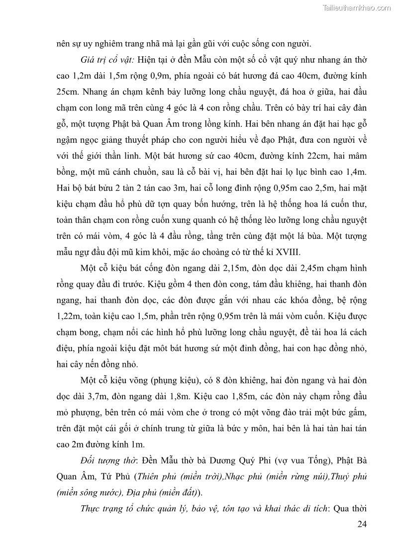 Khóa luận tốt nghiệp Văn hóa du lịch Đánh giá tài nguyên du lịch nhân văn của thành phố Hưng Yên - 5 Trang 33