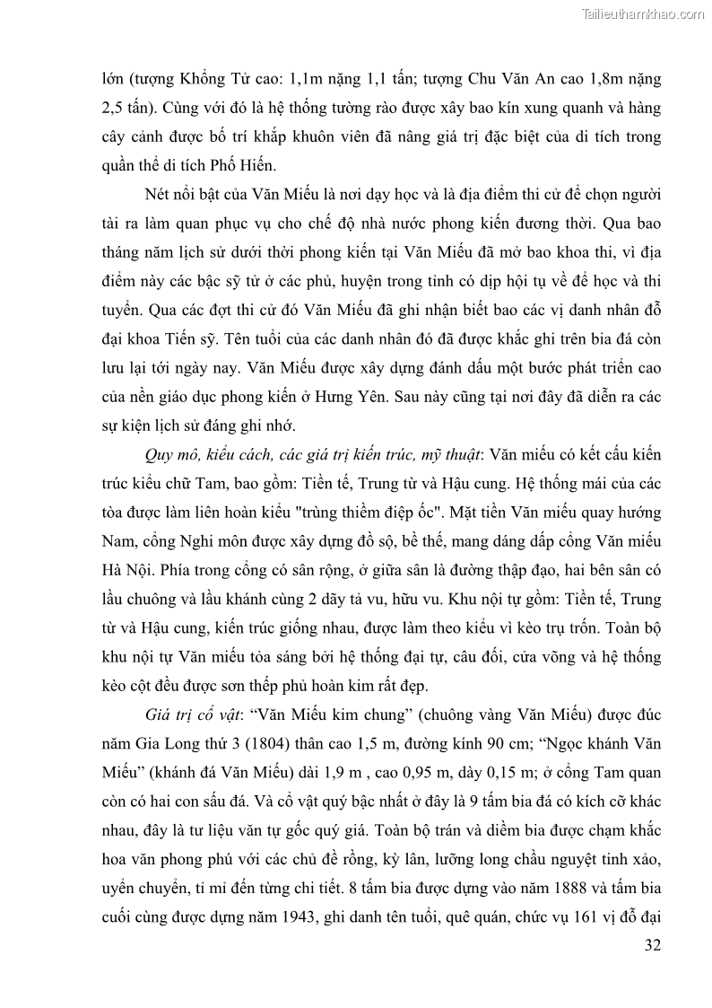 Khóa luận tốt nghiệp Văn hóa du lịch Đánh giá tài nguyên du lịch nhân văn của thành phố Hưng Yên - 6 Trang 41