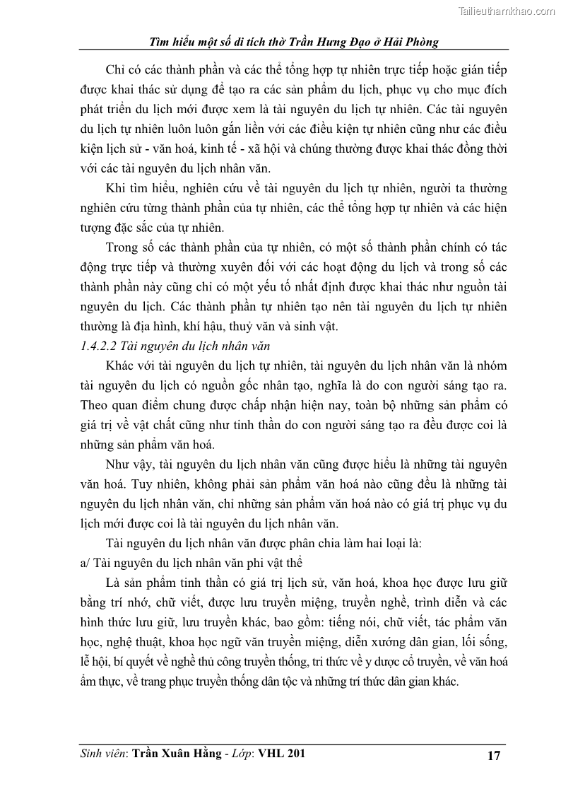 Khóa luận tốt nghiệp Văn hóa du lịch Tìm hiểu một số di tích thờ Trần Hưng Đạo ở Hải Phòng - 3 Trang 17