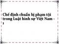 Chế định chuẩn bị phạm tội trong Luật hình sự Việt Nam