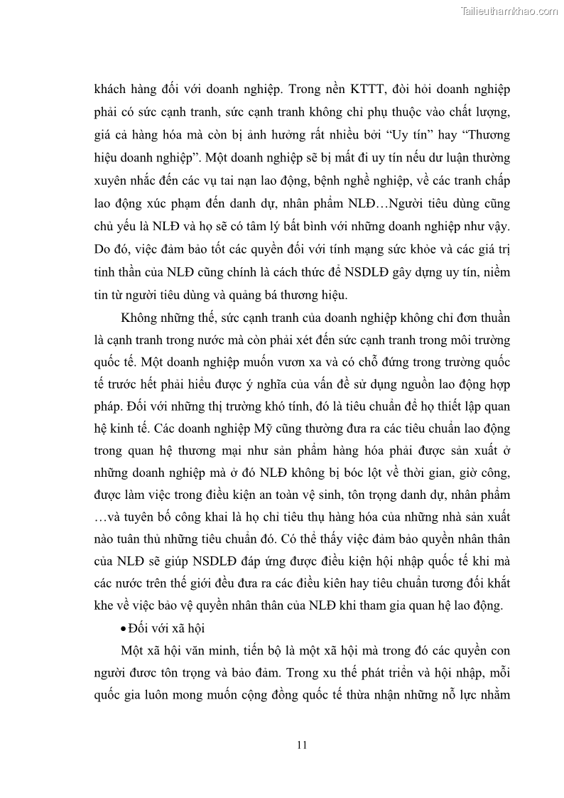 Luận văn thạc sĩ luật học Bảo vệ quyền nhân thân của người lao động trong Pháp luật lao động ở Việt Nam - 3 Trang 17