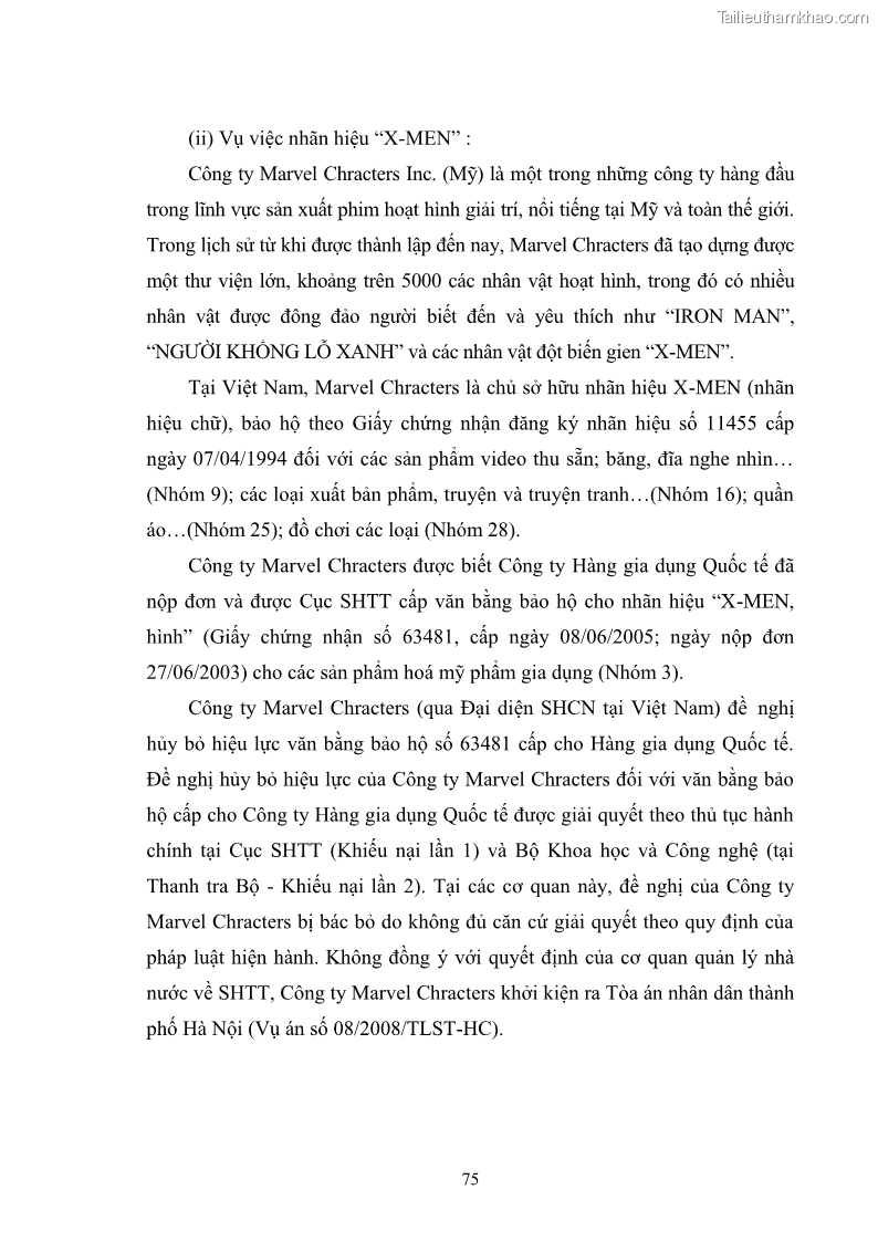 Luận văn thạc sĩ luật học Bảo vệ quyền sở hữu công nghiệp đối với chỉ dẫn thương mại bằng biện pháp dân sự theo pháp luật Việt Nam - 11 Trang 81