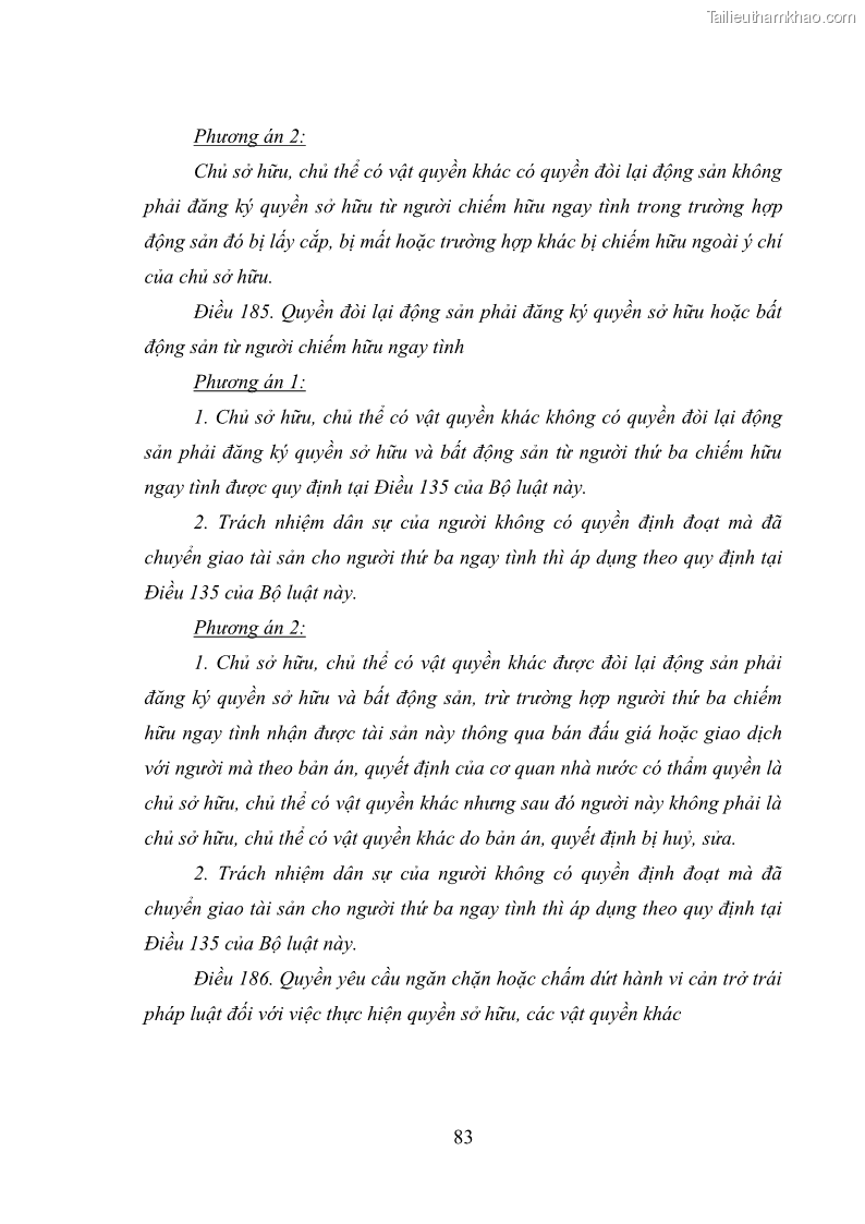 Luận văn thạc sĩ luật học Bảo vệ quyền sở hữu theo pháp luật dân sự Việt Nam - 12 Trang 89
