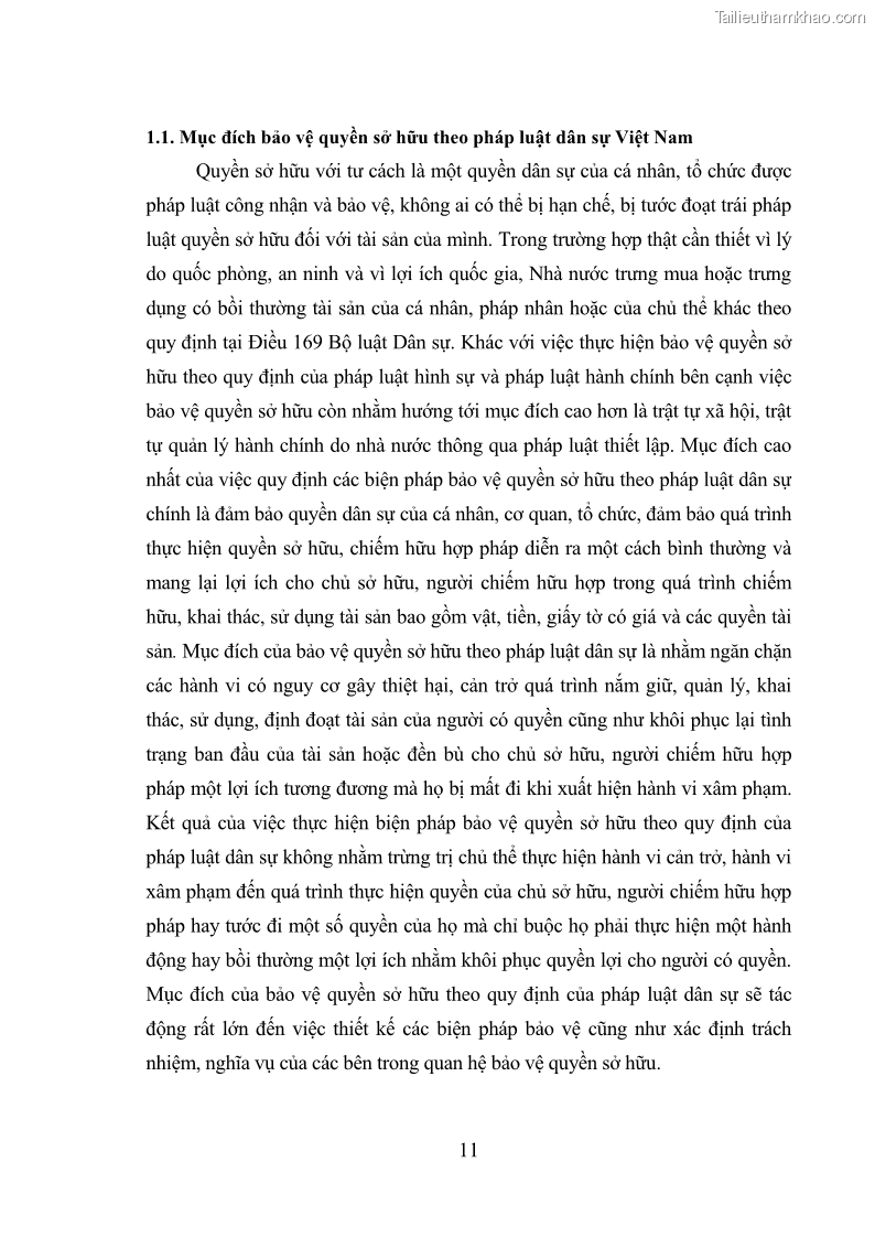 Luận văn thạc sĩ luật học Bảo vệ quyền sở hữu theo pháp luật dân sự Việt Nam - 3 Trang 17