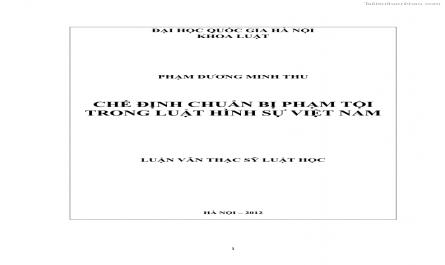 Luận Văn Thạc Sĩ Luật Học Chế định chuẩn bị phạm tội trong Luật hình sự Việt Nam - 1