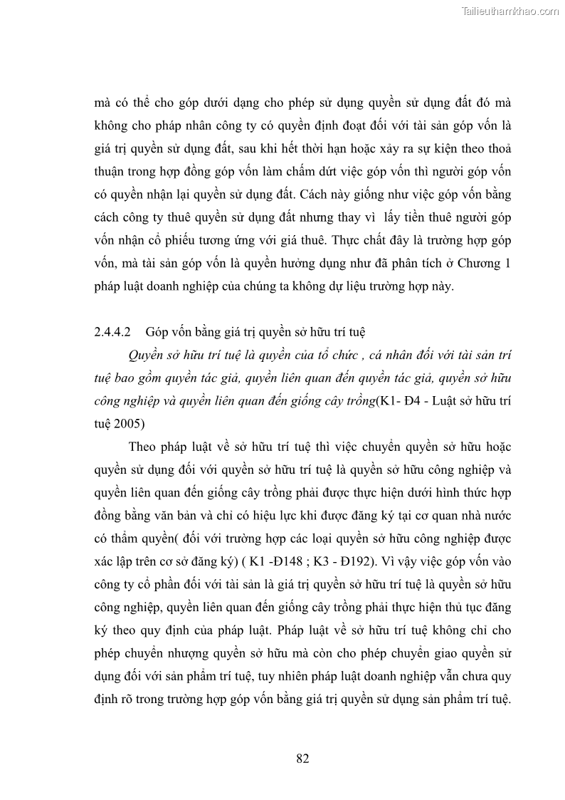Luận Văn Thạc Sĩ Luật Học Chế độ pháp lý về vốn của công ty cổ phần theo pháp luật Việt Nam - 11 Trang 81