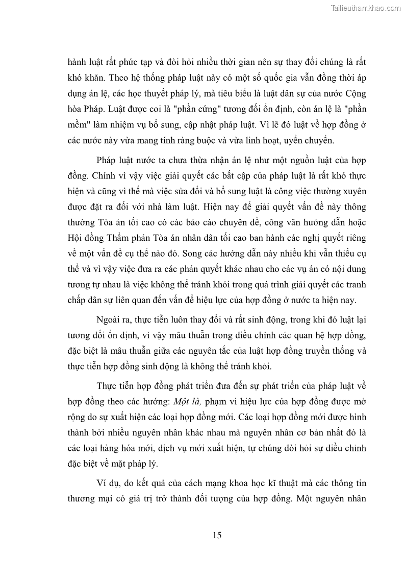 Luận Văn Thạc Sĩ Luật Học Điều kiện có hiệu lực của hợp đồng dân sự - 3 Trang 17