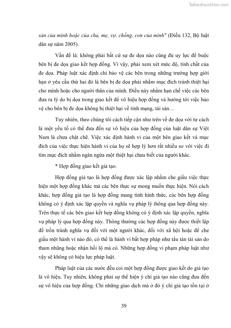 Luận Văn Thạc Sĩ Luật Học Điều kiện có hiệu lực của hợp đồng dân sự - 6 Trang 41