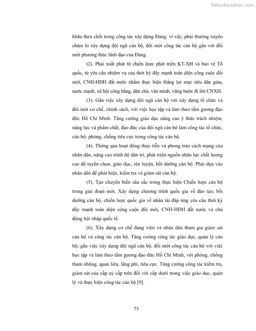 Luận văn thạc sĩ luật học Tư tưởng Hồ Chí Minh về đạo đức cán bộ - 11 Trang 81