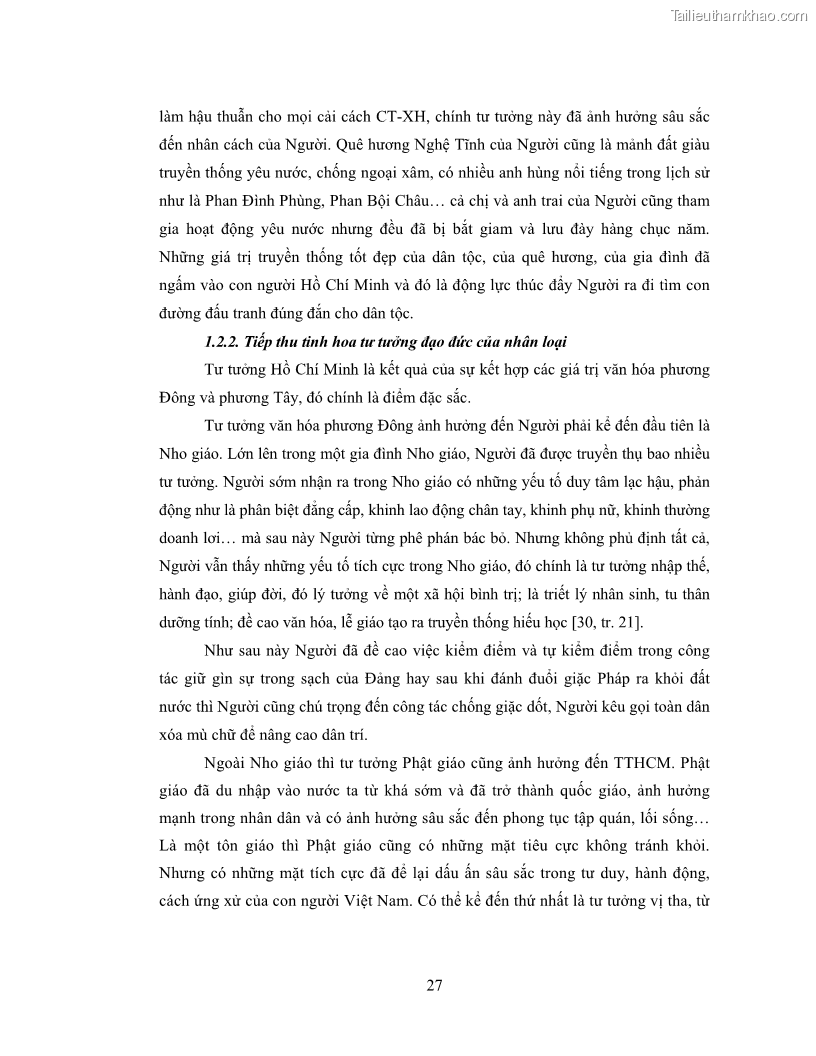 Luận văn thạc sĩ luật học Tư tưởng Hồ Chí Minh về đạo đức cán bộ - 5 Trang 33