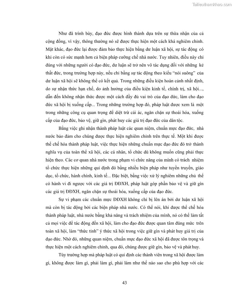 Luận văn thạc sĩ luật học Tư tưởng Hồ Chí Minh về đạo đức cán bộ - 7 Trang 49