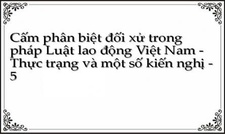 Cấm phân biệt đối xử trong pháp Luật lao động Việt Nam - Thực trạng và một số kiến nghị - 5