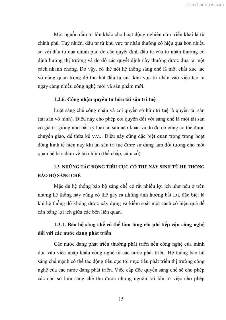 Luận văn thạc sĩ luật học Cân bằng lợi ích trong bảo hộ quyền sở hữu công nghiệp đối với sáng chế - 3 Trang 17